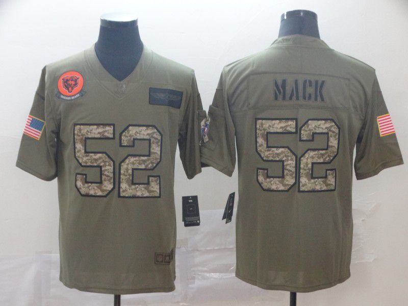 Men Chicago Bears #52 Mack Nike 2019 Olive Camo Salute to Service Limited NFL Jerseys->chicago bears->NFL Jersey